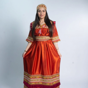 Robe Kabyle Orange Brulé